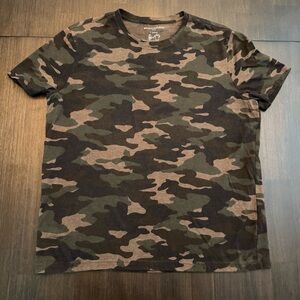 Banana Republic Camouflage Green Brown Short Sleeve Tee